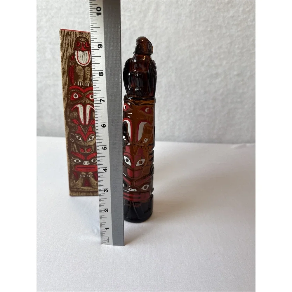 Vintage 1970s Avon Totem Pole After Shave Decanter Bottle Deep Woods Aftershave